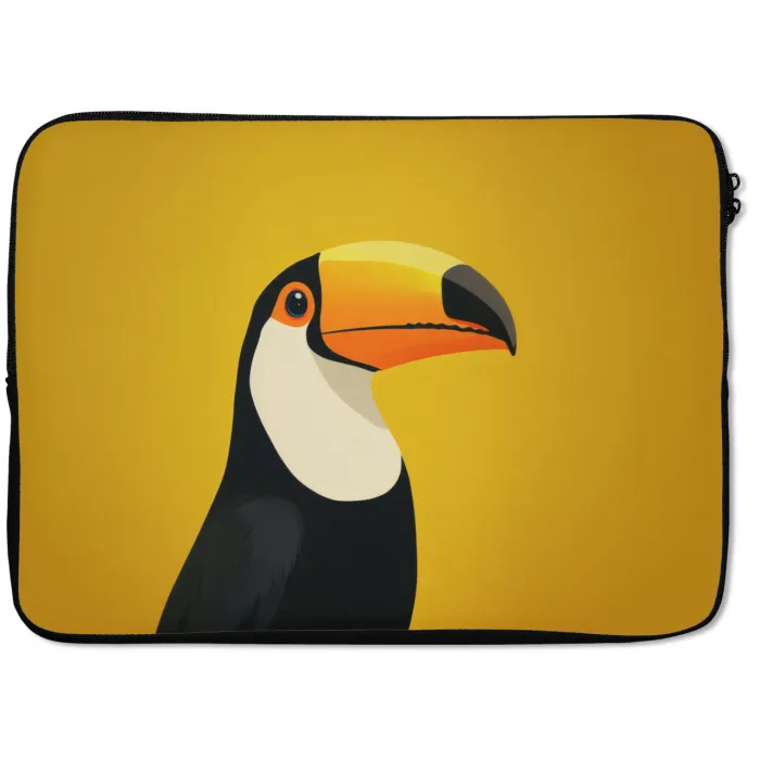 Toekan - Minimalistisch - Snavel - Oranje laptophoes neopreen klein -zkaufland3dotto
