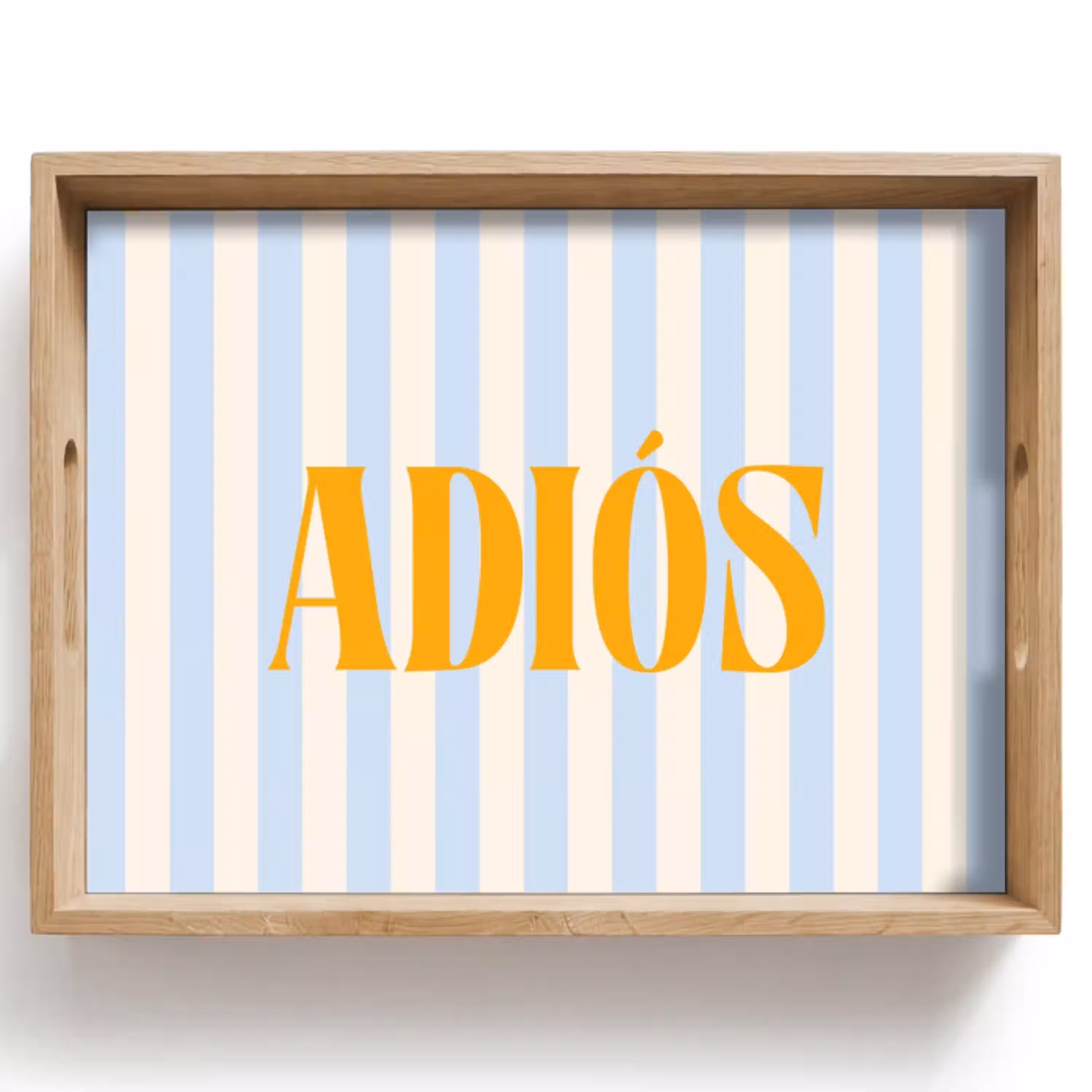 Oranje - Blauw - Strepen - Adiós Dienblad Rechthoek middel -z3d_shopping