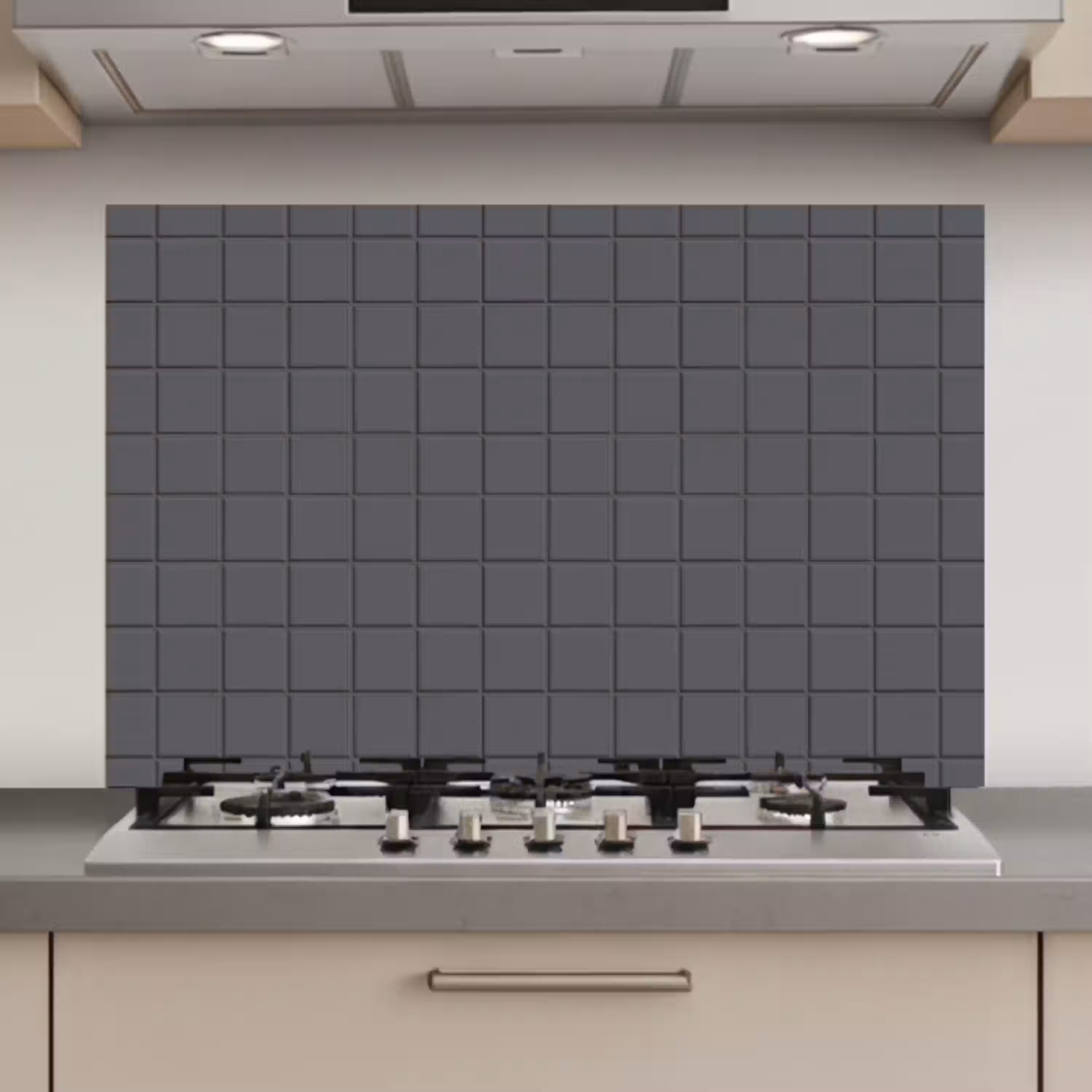 Patroon - Tegel - Grafiet - Grijs keuken achterwand spatscherm klein 900 -3d_website