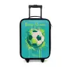 Voetbalvibes - Verfspatten - Groen - Blauw Kinderkoffer - Zwart klein -3d