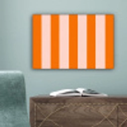 Strepen - Modern - Oranje canvas 2cm klein 34 -sfeer4