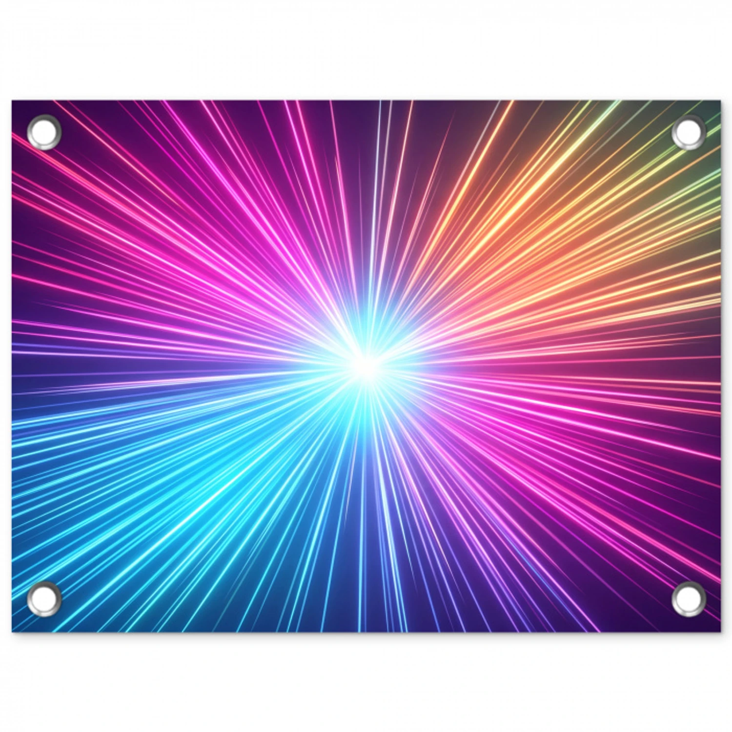 Abstract - Light - Burst - Modern - Colorful tuinposter los doek klein -3d