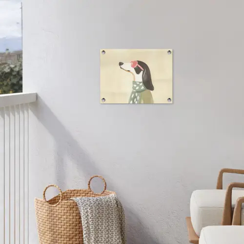 Hond - Zonnebril - Sjaal tuinposter los doek klein -sfeer8