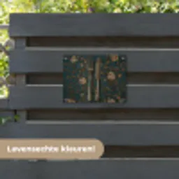 Bloemen - Goud - Bestek tuinposter los doek klein -sfeer3