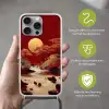 Volle maan - Landschap - Waterval Hoesje iPhone 16 Pro Max met koord klein -sfeer2_NL