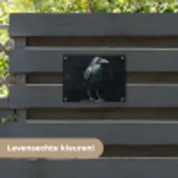 Raaf - Vogels - Zwart tuinposter los doek klein -sfeer3