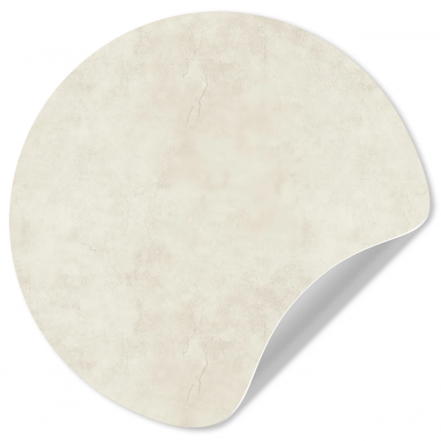 Crème - Egaal - Beton Wandcirkel behangsticker klein 186 -3d