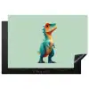 Cartoon - Dino - Oranje - Stekels Inductie beschermer vinyl 3mm klein -3d