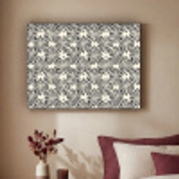 Grafisch - Patroon - Zwart Textielframe zwart klein 947 -sfeer1