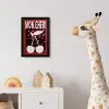 Kersen - Illustratie - Rood fotolijst zwart zonder passe partout klein -usfeer4_kinderkamer