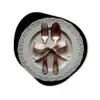 Rose - Strik - Bestek Wandcirkel Organisch Aluminium middel -3d