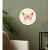 Vlinder - Illustratie - Roze Wandcirkel plexiglas klein -sfeer3