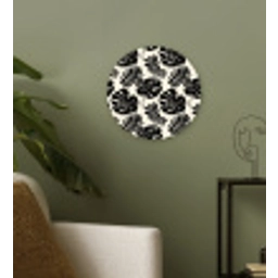 Modern - Monstera - Zwart Wandcirkel kunststof plaat 5mm dik klein 188 -sfeer3