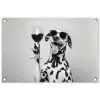 Zonnebril - Dalmatiër - Wijnglas - Tong tuinposter los doek klein -3d