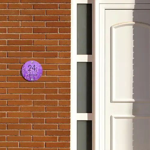 Lavendel - Klassiek Naambord Rond klein -sfeer3-rond-XS