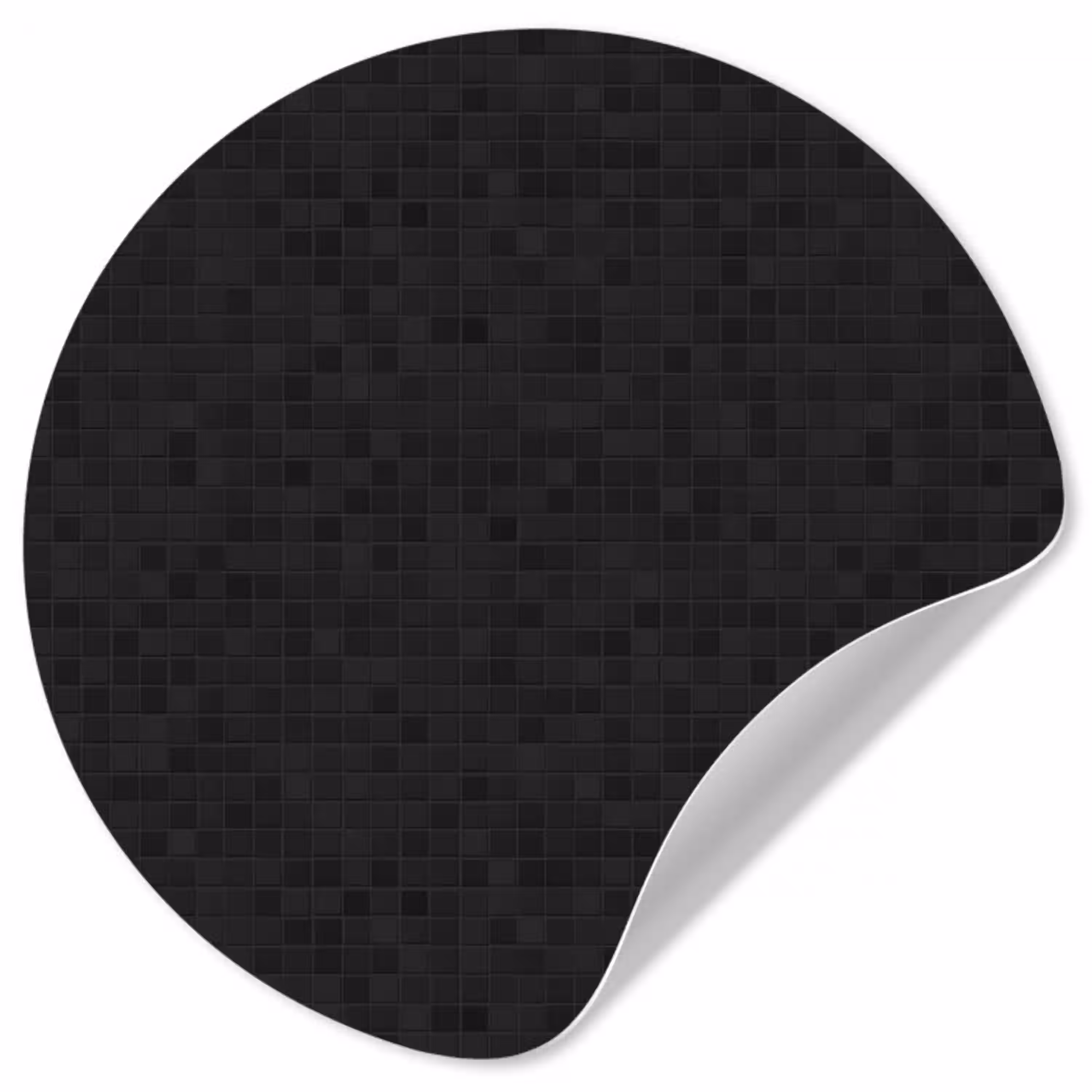 Mozaïek - Patroon - Antraciet - Zwart Wandcirkel behangsticker klein 186 -3d