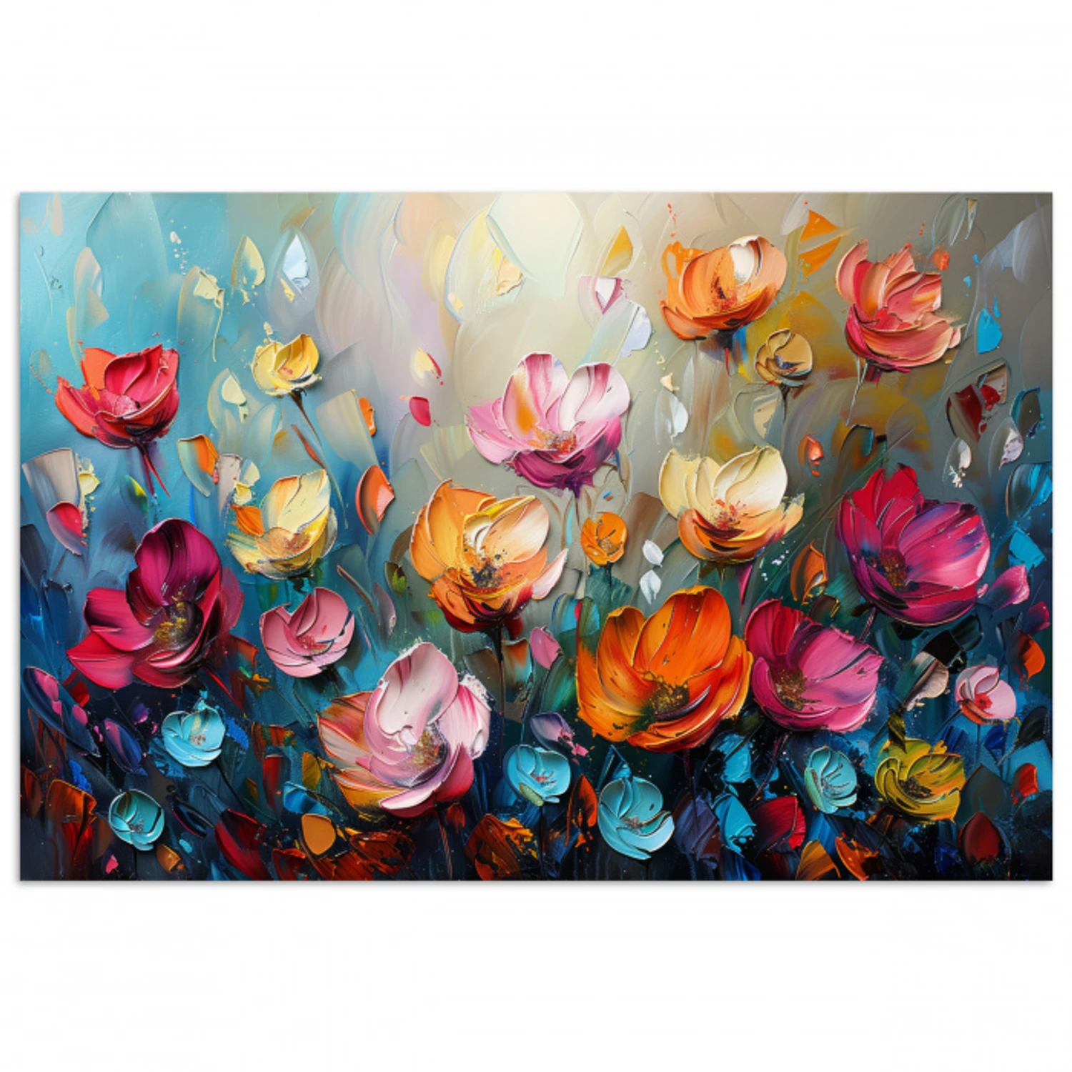 Klaprozen - Bloemen - Kunst - Botanisch poster papier klein -3d