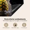 Ananas - Fruit - Water - Planten - Zwart Inductie beschermer vinyl 3mm middel -zzsfeer4_SP