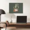 Kop - Bloemen - Groen - Koffie PET vilt klein -sfeer5