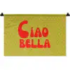 Ciao bella - Rood - Groen - Stippen Wandkleed katoen klein -zz3d