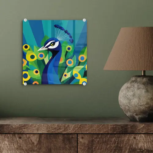 Pauw - Cirkels - Blauw plexiglas 5mm klein -sfeer3