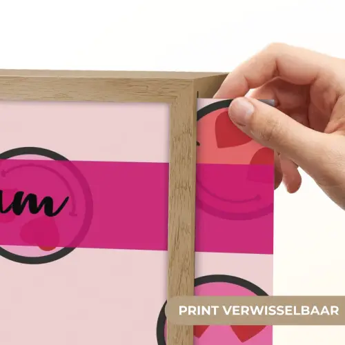 Smileys - Hartjes - Roze Light Box met batterij (Wandlamp kind) middel -USP_websiteprintNL