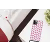 Lippen - Patroon - Roze - Wit Hoesje iPhone 12 Pro met koord klein -kamer