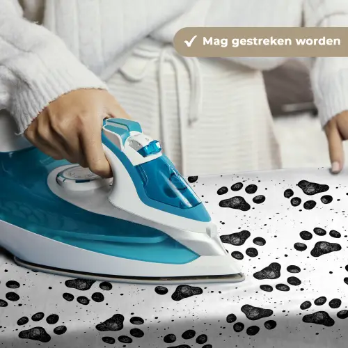 Paw - Pattern -Black Wandkleed katoen klein 269 -sfeer9