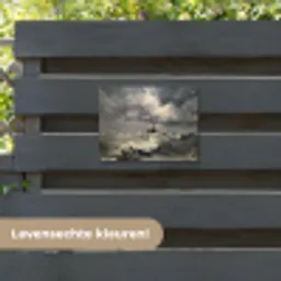 Vuurtoren - Golven - Storm tuinposter los doek klein -sfeer3
