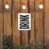 Drink - Zwart - Wit - Decoratie tuinposter los doek klein -sfeer1