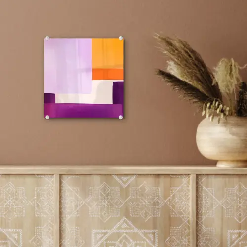Vlakken - Abstract - Rechthoekig - Oranje plexiglas 5mm klein -sfeer5