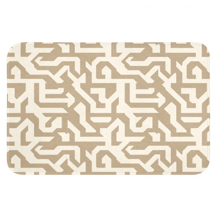 Modern - Abstract - Beige Badmat klein 997 -3d