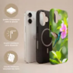 Kolibrie - Bloem - Natuur - Groen Toughcase MagSafe Apple iPhone 17 klein -USP_Lagen_FR