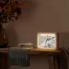 Marmer - Goud - Grijs Light Box met kabel (Tafellamp) klein -sfeer4