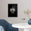 Aardbei - Zaadstructuur - Realistisch fotolijst zwart zonder passe partout klein -sfeer4