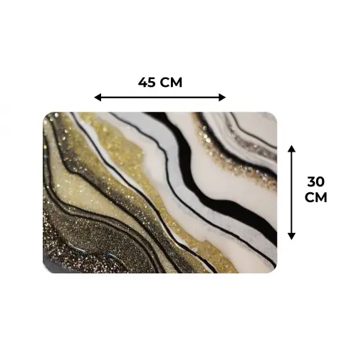 Edelsteen - Abstract - Marmer - Natuur Placemat vinyl groot -specs