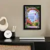 Doorkijk - Vuurtoren - Bloemen - Uitzicht fotolijst zwart zonder passe partout klein -sfeer1