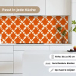 Oranje - Ruitpatroon - Wit keuken achterwand 2 middel 871 -sfeer4_DE