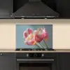 Tulpen - Roze - Stelen keuken achterwand spatscherm klein -sfeer1