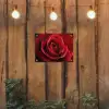 Rood - Roos - Romantisch tuinposter los doek klein -sfeer1