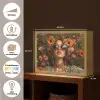 Vrouwen - Bloemen - Modern - Bril - Abstract Light Box met batterij (Wandlamp) middel -USP_websiteoverzichtNL
