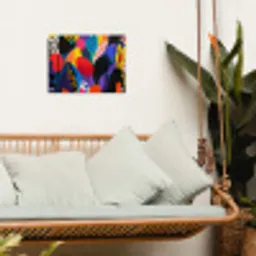 Bloemen - Bladeren - Abstract - Rood tuinposter los doek klein -sfeer7