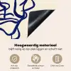 Lijntekening - Overlappende gezichten - Donkerblauw Inductie beschemer met haakjes middel -ky-onderkant-nl