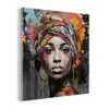 Vrouw - Hoofddoek - Graffiti - Zwart plexiglas 5mm klein -z3d