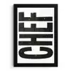 Chef - Japandi - Decoratie - Vintage fotolijst zwart zonder passe partout klein -3d
