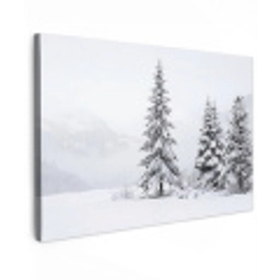 Fijnsparren - Sneeuw - Winter - Landschap - Stilte canvas 2cm klein -z3d