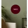 Nice - Bordeaux - Roze Wandcirkel behangsticker klein -sfeer2