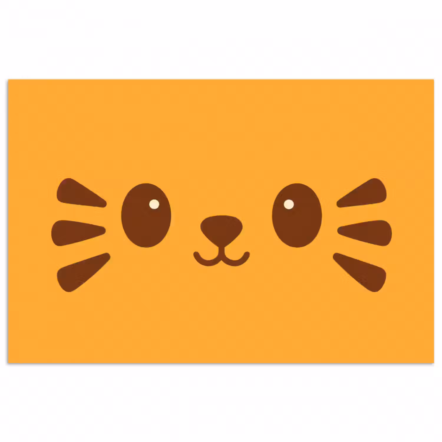Poster - Katze - Vereinfacht - Orange - Fröhlich