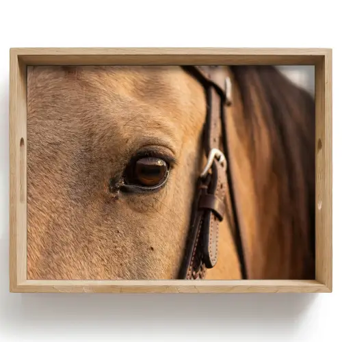 Paard - Oog - Bruin Dienblad Rechthoek middel -z3d_shopping