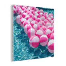 Strandballen - Roze - Water plexiglas 5mm klein -z3d